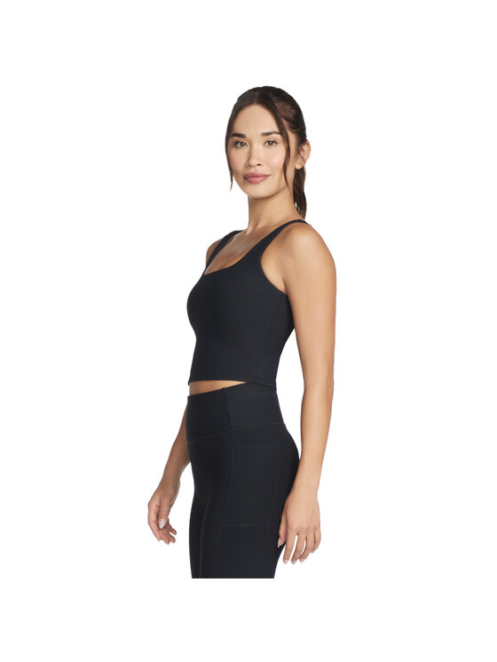 Skechers Skechers Biustonosz sportowy Skechers Go Flex Rib Longline Bra Czarny
