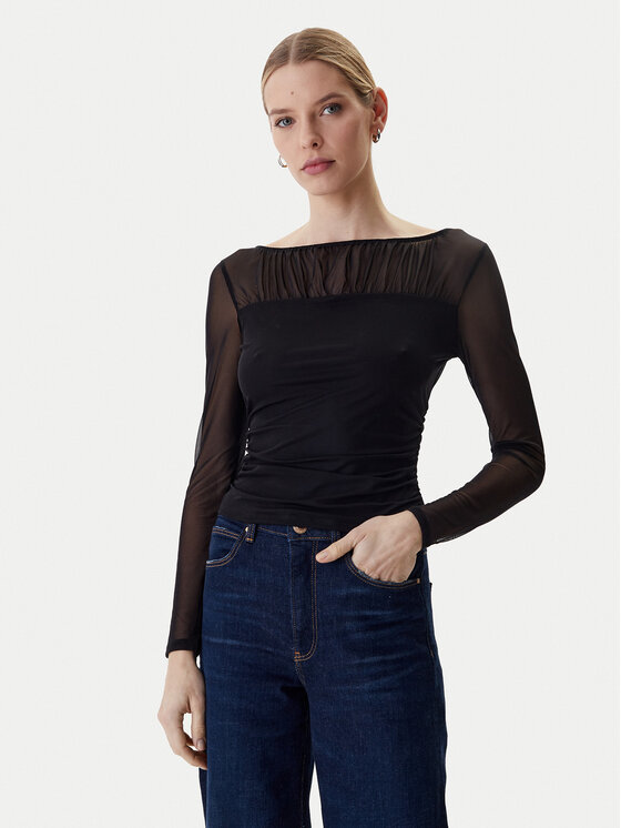 Guess Guess Blúzka W6RP04 KBAH2 Čierna Regular Fit