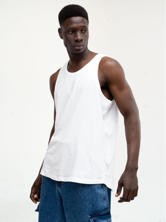Urban City Urban City Tank top Tank Top Męski Biały UrbanCity No Logo XXL Biały Regular Fit