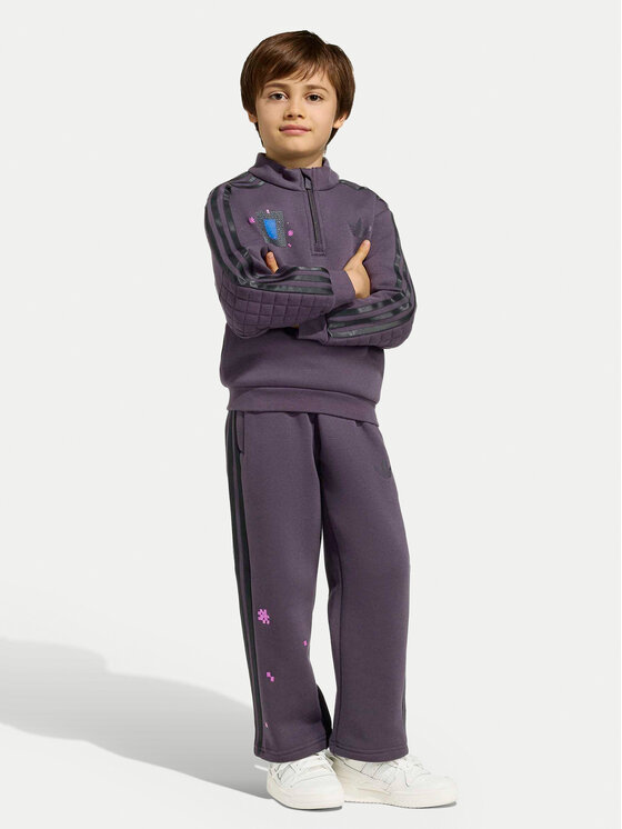 adidas adidas Tepláková súprava Minecraft KC6834 Fialová Loose Fit