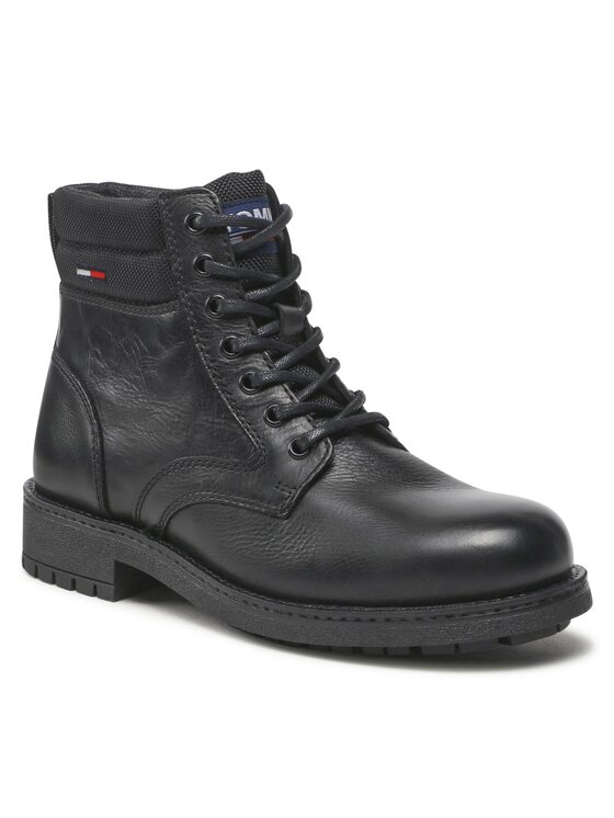 Trapery, rozmiar 41, Czarne, Classic Short Lace Up Boot EM0EM01057