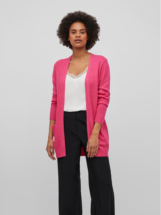 Vila Vila Ζακέτα 14044041 Ροζ Regular Fit