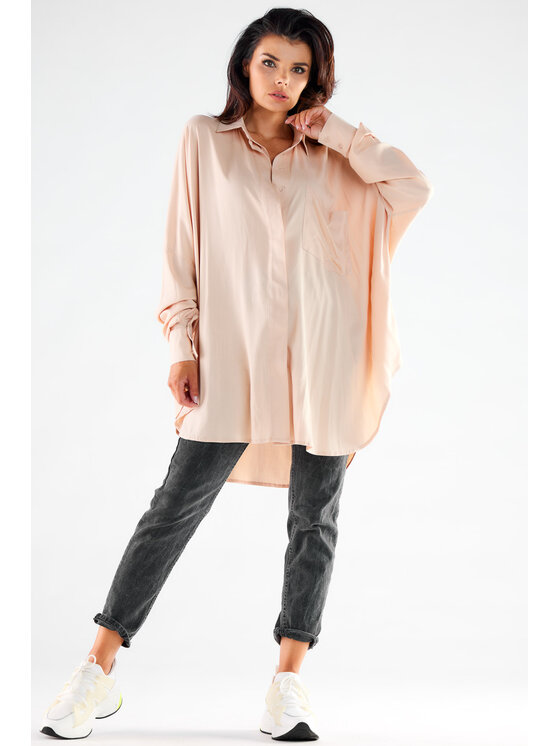 Awama Awama Camicia A528 Beige Basic Fit