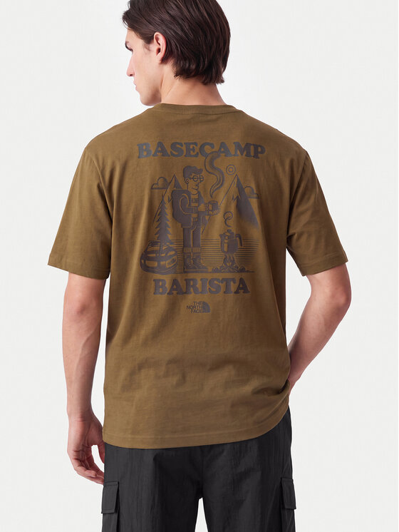The North Face The North Face Póló Basecamp Barista Rlx Ss NF0A8JAA Barna Relaxed Fit