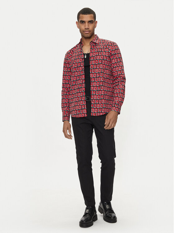 HUGO Hugo Cămașă Ermo 50519638 Roșu Slim Fit