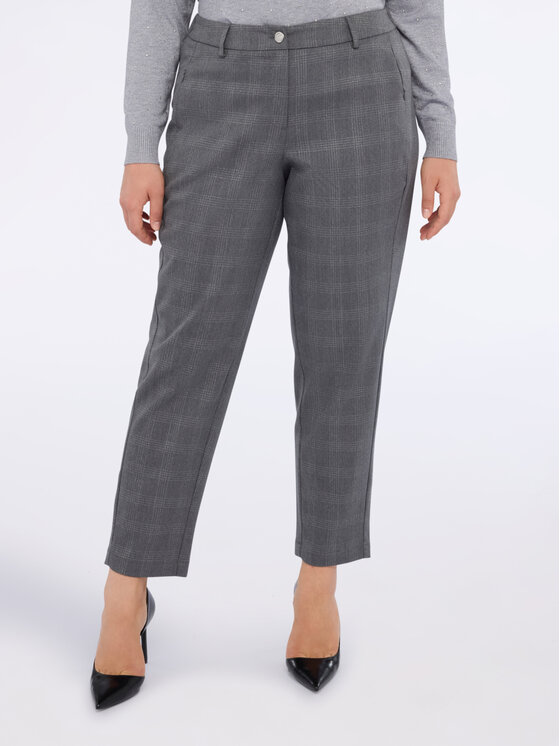 Fiorella Rubino Fiorella Rubino Spodnie materiałowe P188T005051N013 Szary Regular Fit