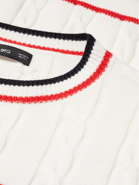 Mango Mango Sweter Univers 57083794 Écru Regular Fit