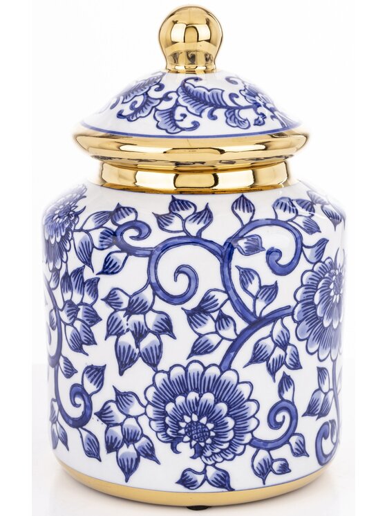 MIAhome MIAhome Pojemnik Amfora ceramiczny 24x14 cm CONTESSA - IV Biały