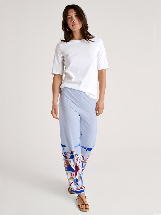 Calida Calida Pyžamové kalhoty 29172 Modrá Regular Fit