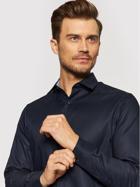 Selected Homme Selected Homme Košulja New Mark 16058640 Tamnoplava Slim Fit