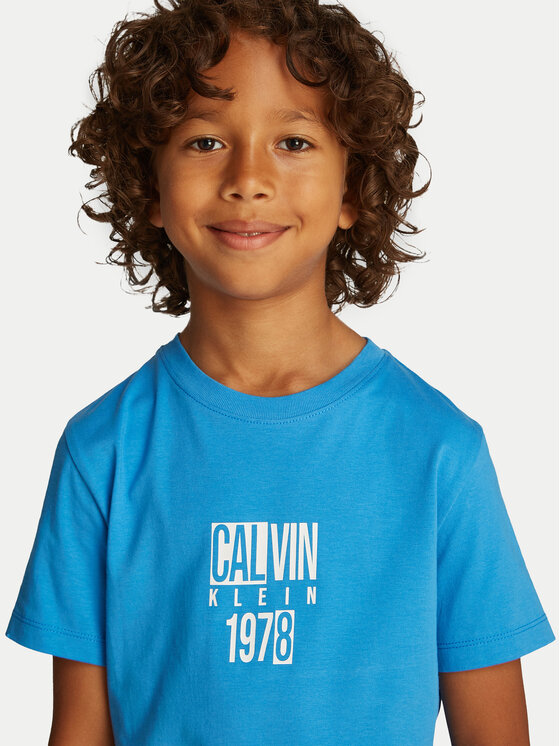 Calvin Klein Jeans Calvin Klein Jeans T-Shirt Good Level IB0IB02456 Modrá Regular Fit