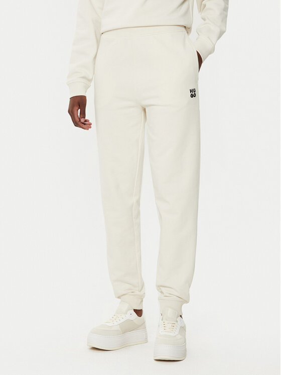 HUGO HUGO Pantaloni trening Nelfinia 50522417 Bej Regular Fit