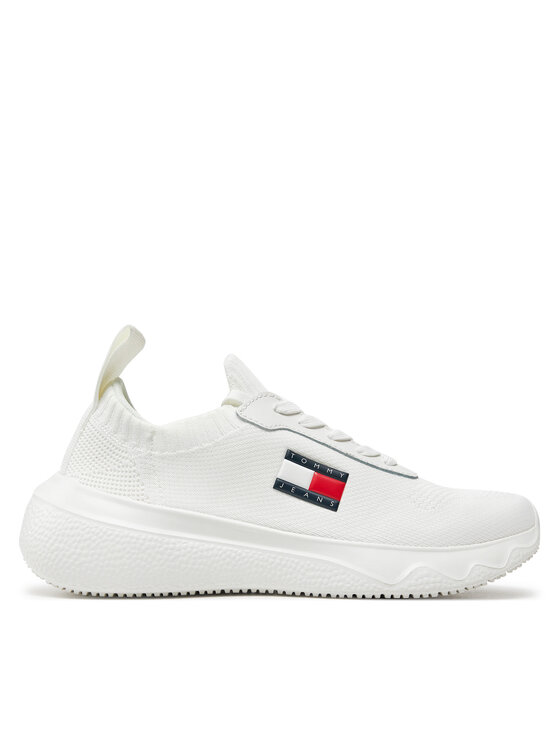 Sneakers Tommy Jeans Tjw Knit Runner EN0EN02564 Écru