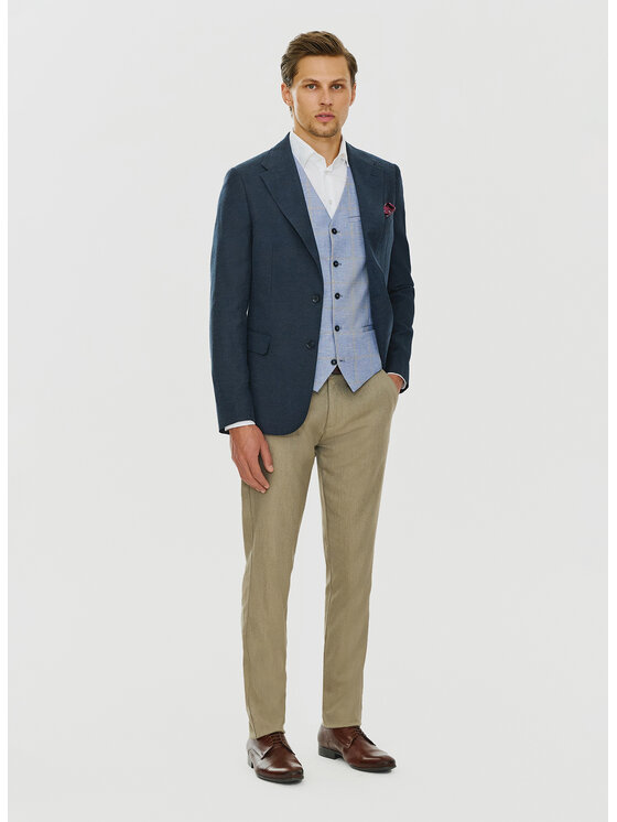 Pako Lorente Pako Lorente Marynarka P24SF-3X-010 Granatowy Slim Fit