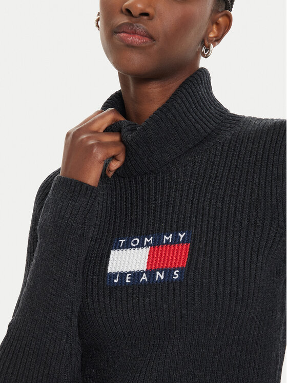 Tommy Jeans Tommy Jeans Garbó Flag DW0DW18678 Fekete Regular Fit