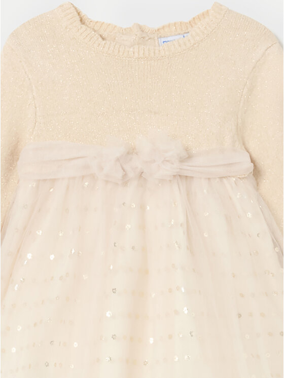 Mayoral Mayoral Elegantne kleit 2909 Beež Regular Fit