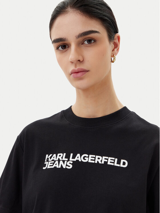KARL LAGERFELD KARL LAGERFELD T-shirt A1W17005 Crna Relaxed Fit