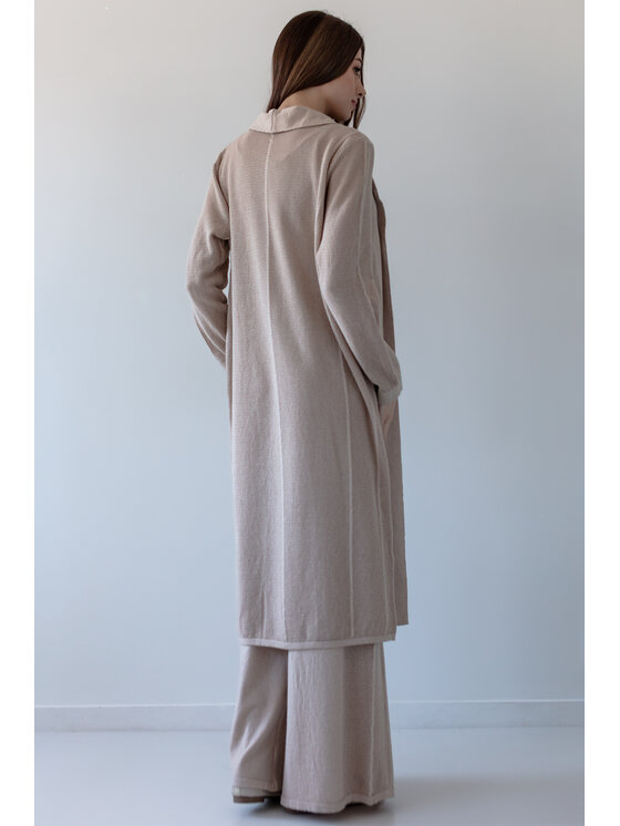Fobya Fobya Kardigan F1988 Beżowy Loose Fit