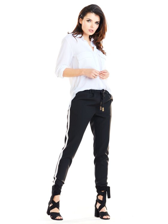 Awama Awama Spodnie damskie A270 Czarny Basic Fit