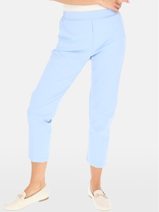 Perso Perso Dámské kalhoty PTE242402F Světle modrá Fitted Fit