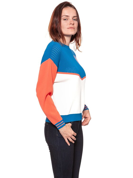 Wrangler Wrangler Sweter POINTELLE KNIT Pomarańczowy Regular Fit