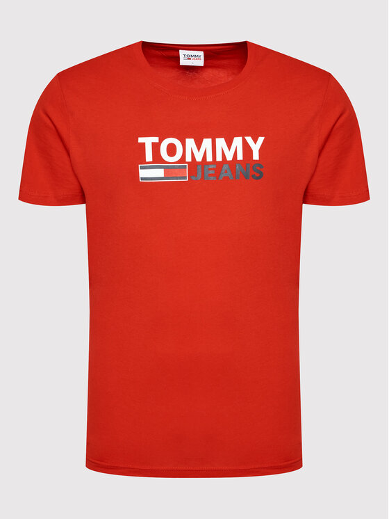 Tommy Jeans Tommy Jeans T-särk Corp Logo DM0DM15379 Punane Regular Fit