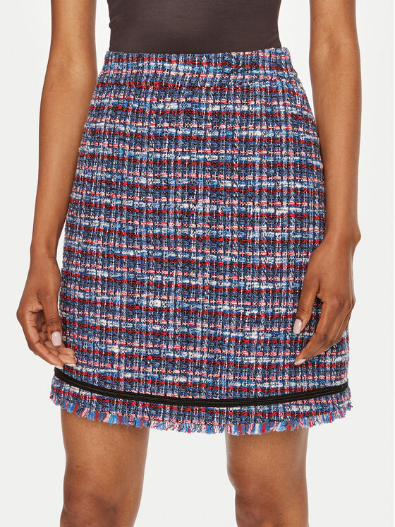 KARL LAGERFELD KARL LAGERFELD Mini sukně 245W1202 Modrá Regular Fit