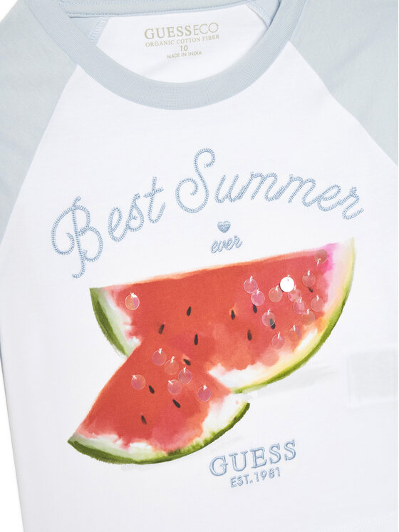 Guess Guess T-Shirt J5GI06 K8HM4 Λευκό Boxy Fit