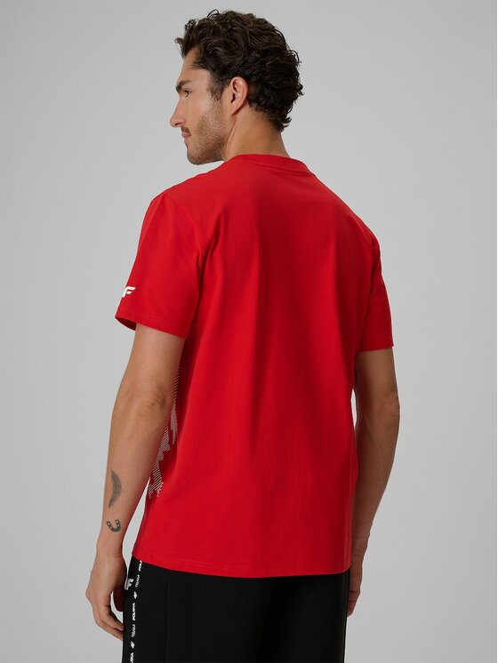 4F 4F T-shirt 4FRSS26TTSHM4200-62S Rosso Regular Fit