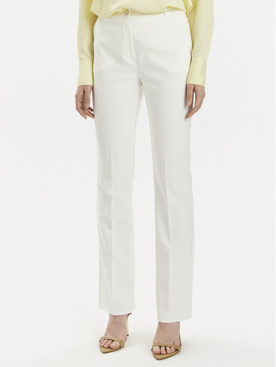 Rinascimento Rinascimento Pantaloni di tessuto CFC0118270003 Bianco Regular Fit