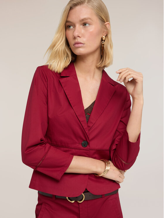 Motivi Motivi Giacca da abito R021Q001152N036 Rosso Regular Fit