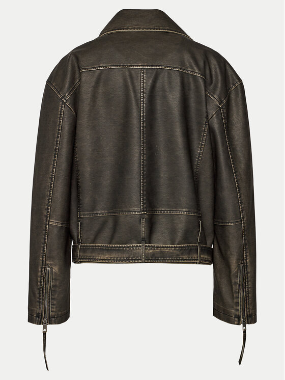 Gina Tricot Gina Tricot Giacca in similpelle 21998 Nero Oversize