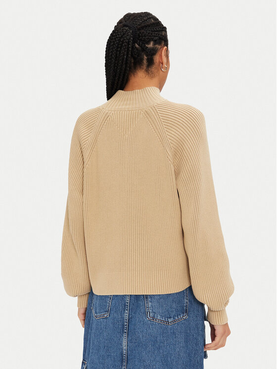 Tommy Jeans Tommy Jeans Dolčevita Badge DW0DW19912 Bež Relaxed Fit