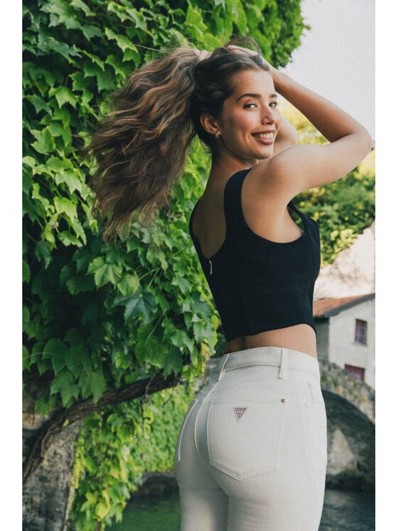 Guess Guess Jeansy 183853 Bílá