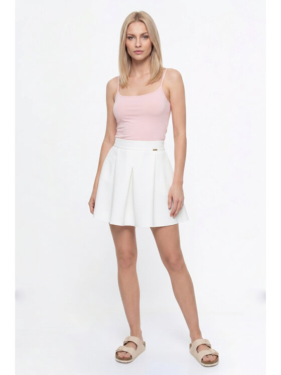 FIGL FIGL Spódnica mini M1342 Kremowy A-Line Fit