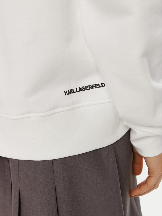 KARL LAGERFELD KARL LAGERFELD Mikina A1W20083 Bílá Regular Fit