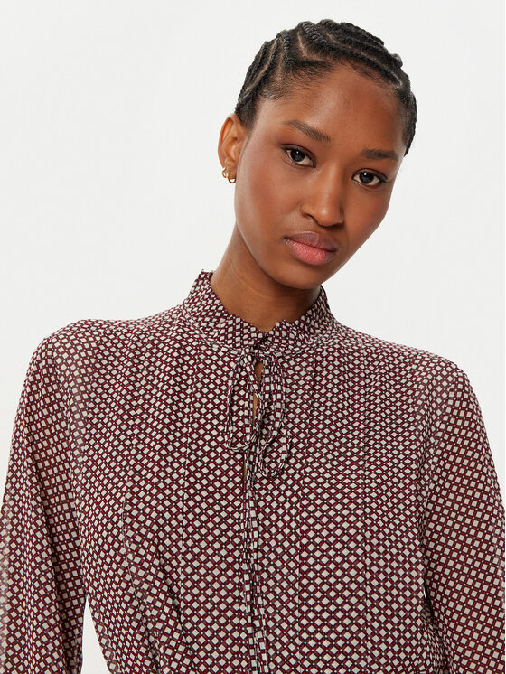 Tommy Hilfiger Tommy Hilfiger Rochie tip cămașă WW0WW44007 Vișiniu Regular Fit