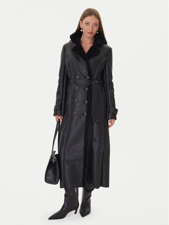 Bardot Bardot Műbőr kabát 59622JB1 Fekete Regular Fit