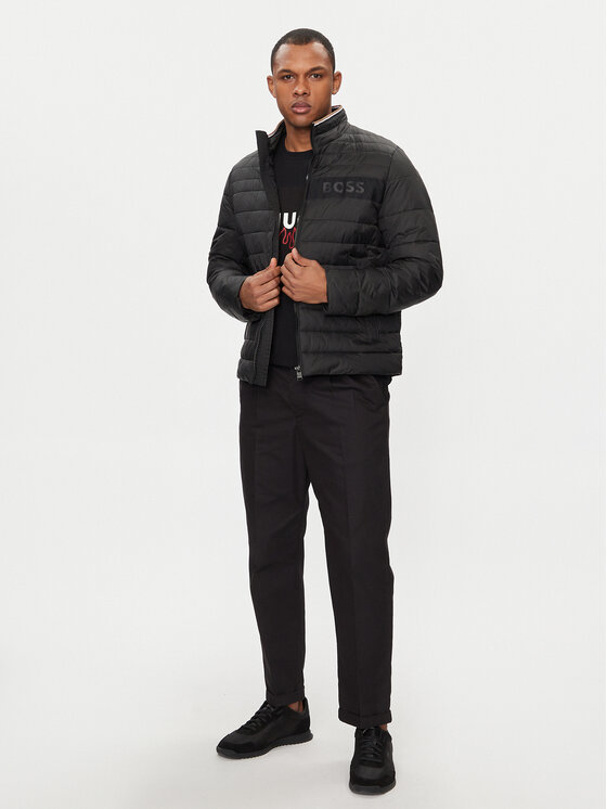 BOSS Boss Demisezoninė striukė Darolus 50464308 Juoda Regular Fit