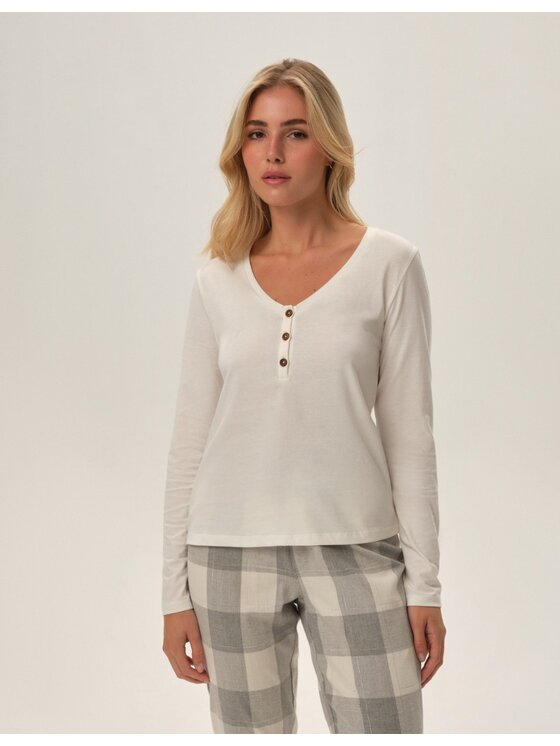 Henderson Henderson Piżama 41895 Biały Regular Fit