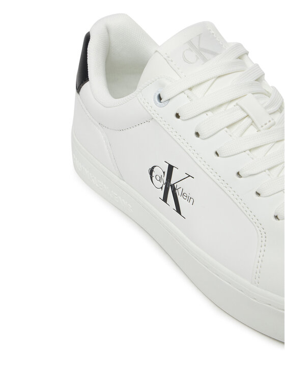 Calvin Klein Jeans Calvin Klein Jeans Sneakersy Classic Cupsole Mono Lth Wn YW0YW01902 Biela