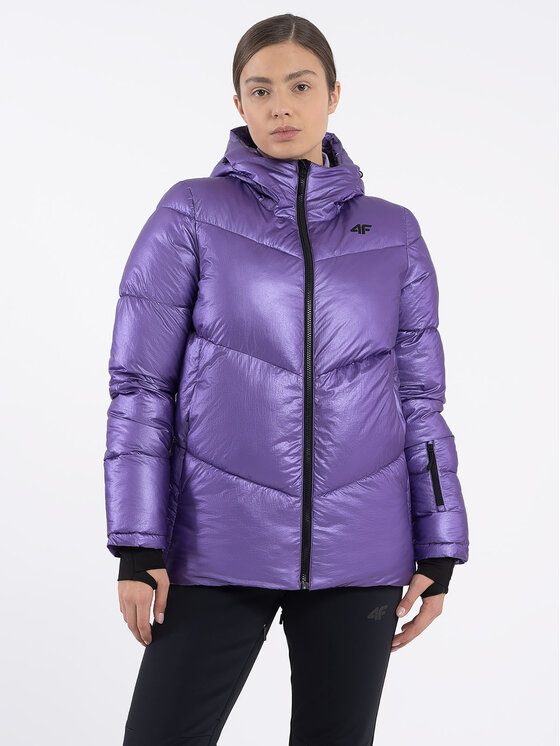4F 4F Зимно яке 4FAW23TDJAF277 Виолетов Regular Fit