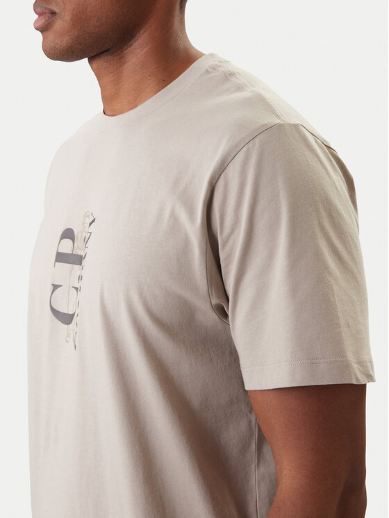 C.P. Company C.P. Company Tričko 20CMTS084A005100W Béžová Regular Fit