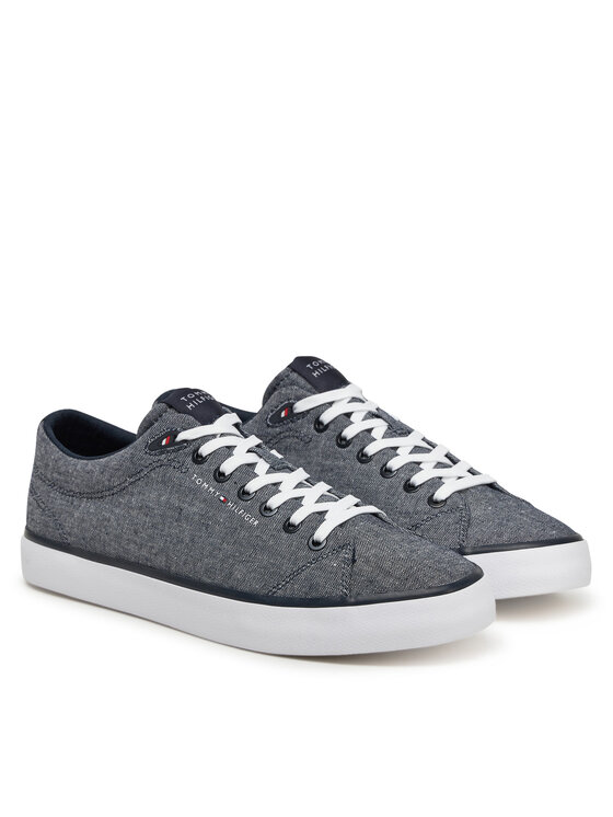 Tommy Hilfiger Tommy Hilfiger Tenisówki Th Hi Vulc Low Core Chambray FM0FM05389 Niebieski
