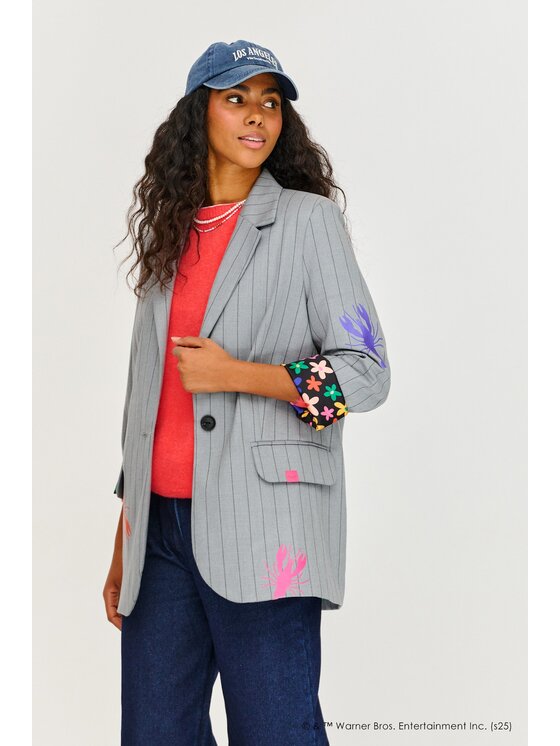 NAOKO NAOKO Sako Blooming Friends Sivá Regular Fit