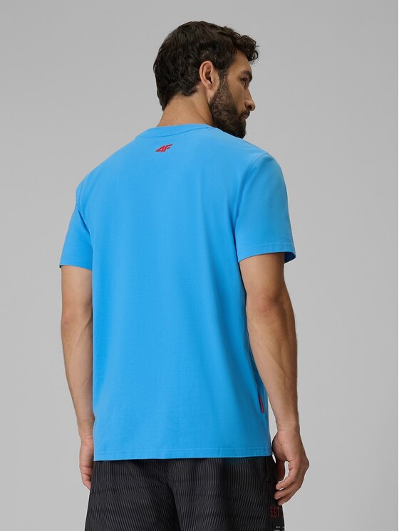 4F 4F Tričko 4FRSS26TTSHM4039-33S Modrá Regular Fit