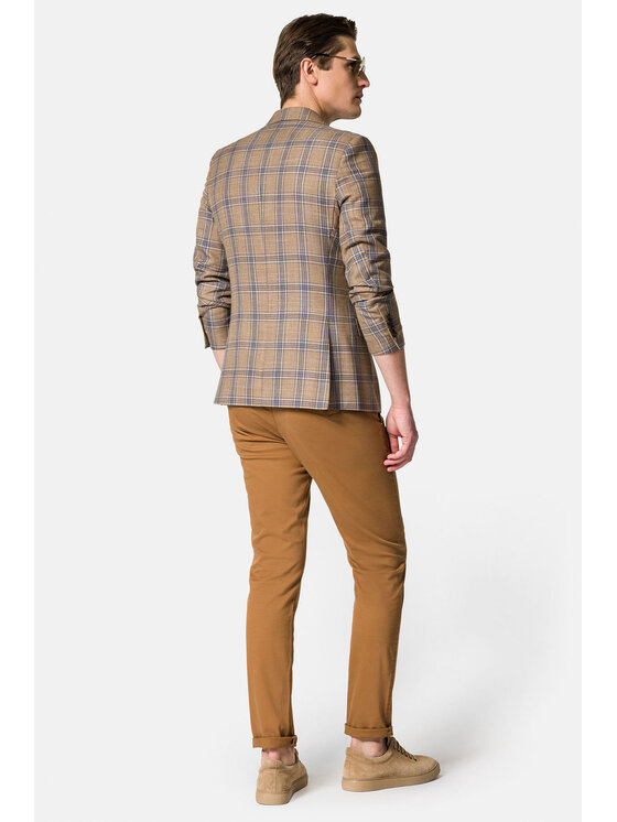Lancerto Lancerto Marynarka Timaru MA131123000006 Beżowy Slim Fit