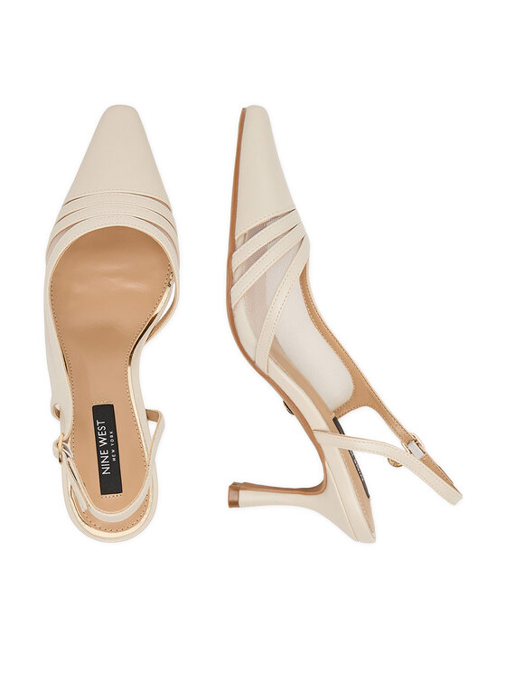 Nine West Nine West Pantofi cu toc subțire CEO-CR422-D3005C Écru