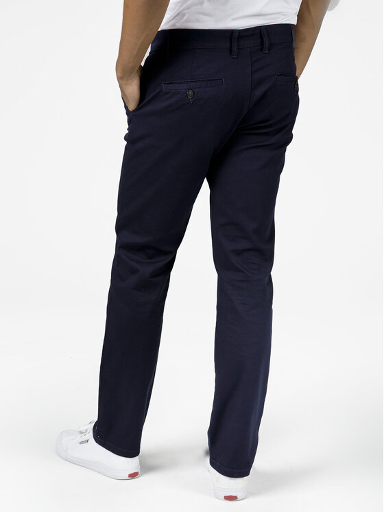 Cross Jeans Cross Jeans Chinosy F 194-613 Granatowy Tapered Leg