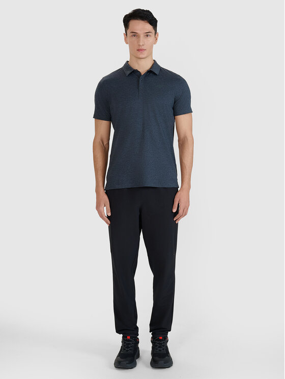 4F 4F Polo MULTI ACTIVE Szary ciemny Regular Fit